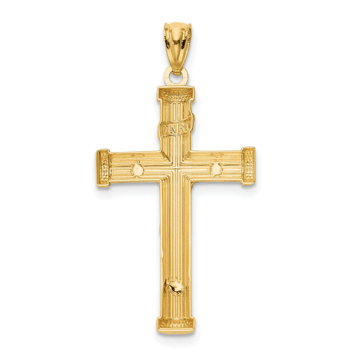 Lovely Rita's Charms & Pendants 14K Two-Tone Gold Elegant INRI Cross Pendant