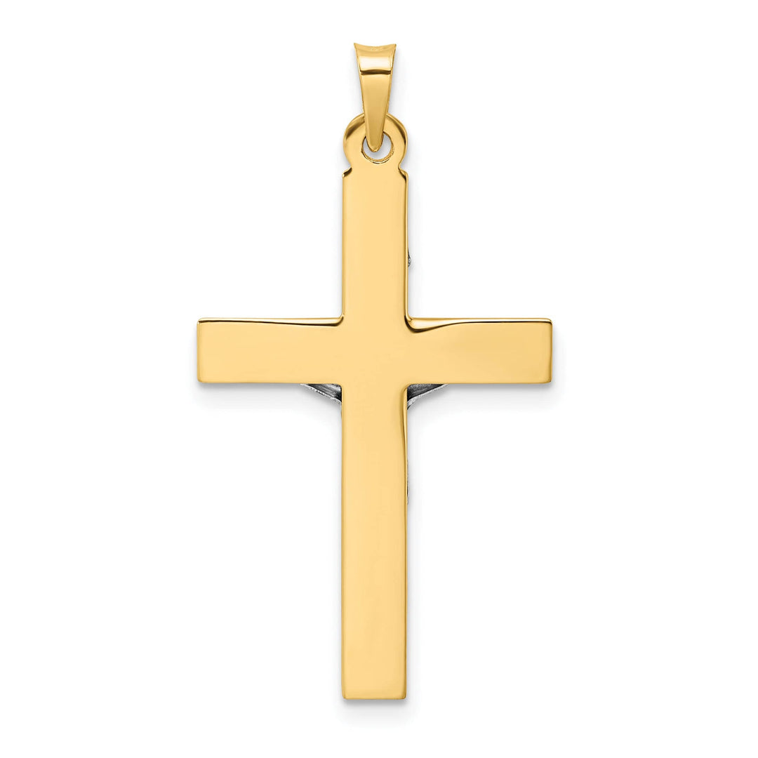 Lovely Rita's Charms & Pendants 14K Two-Tone Gold Elegant Polished Solid INRI Cross Pendant