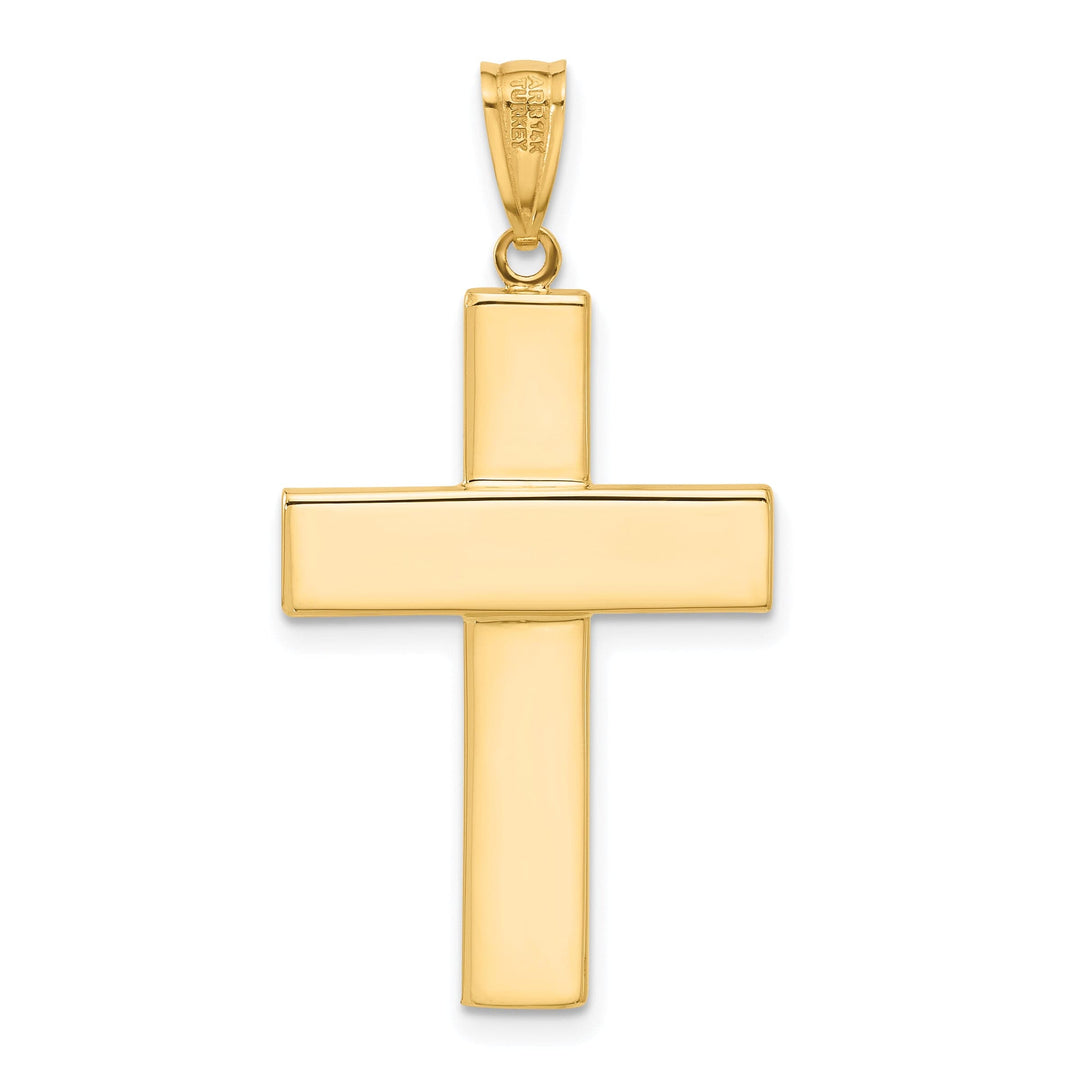 Lovely Rita's Charms & Pendants 14K Two-Tone Gold Elegant & Textured Crucifix Cross Pendant