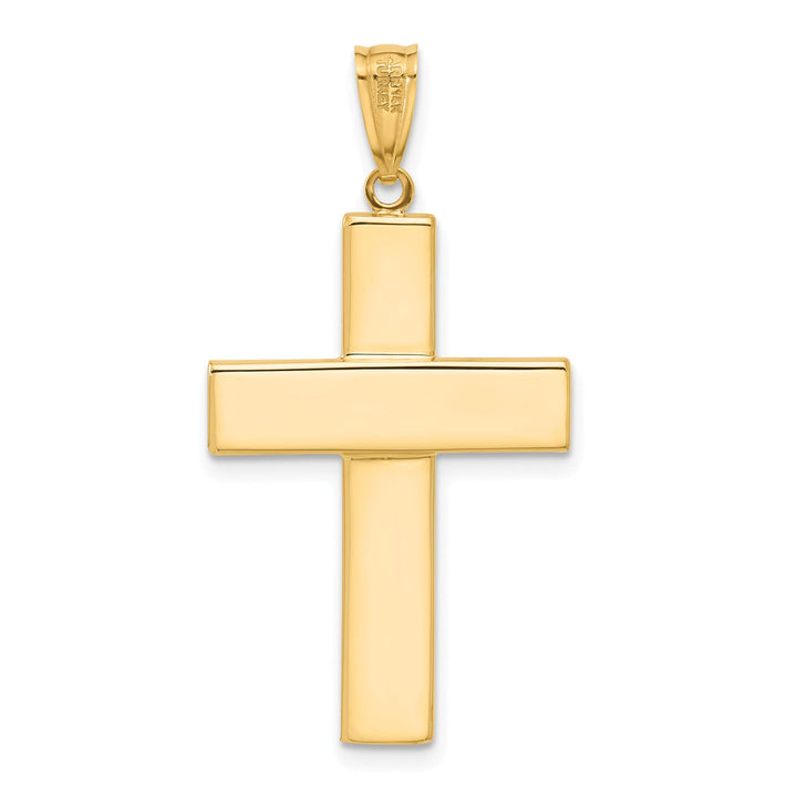 Lovely Rita's Charms & Pendants 14K Two-Tone Gold Elegant & Textured Crucifix Cross Pendant