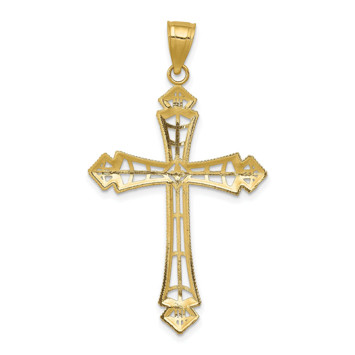Lovely Rita's Charms & Pendants 14K Two-Tone Gold Intricate and Rhodium D.C Passion Cross Pendant