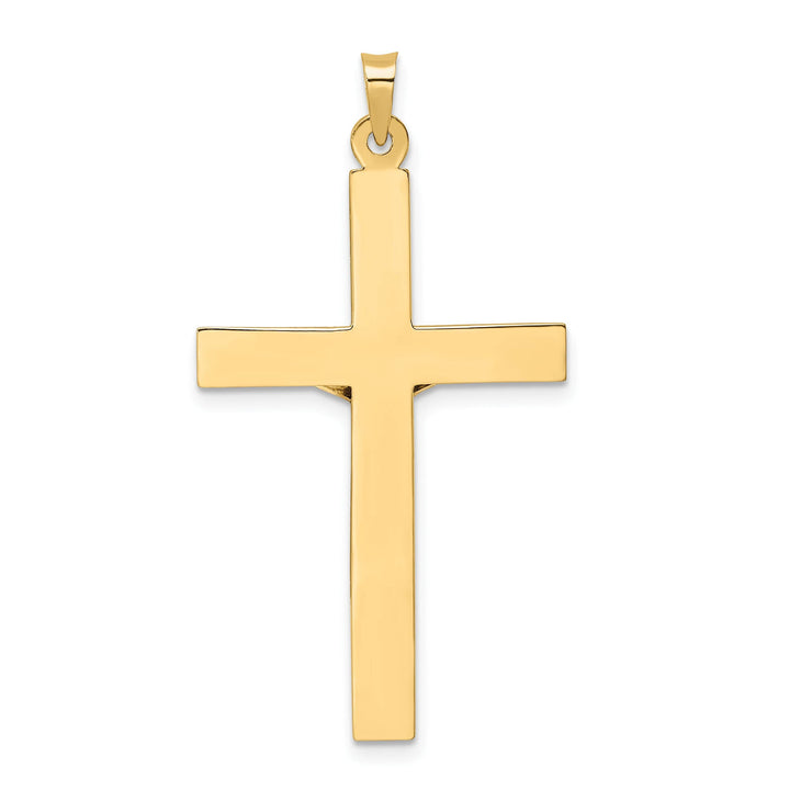 Lovely Rita's Charms & Pendants 14K Two-Tone Gold Modern Polished Solid INRI Cross Pendant