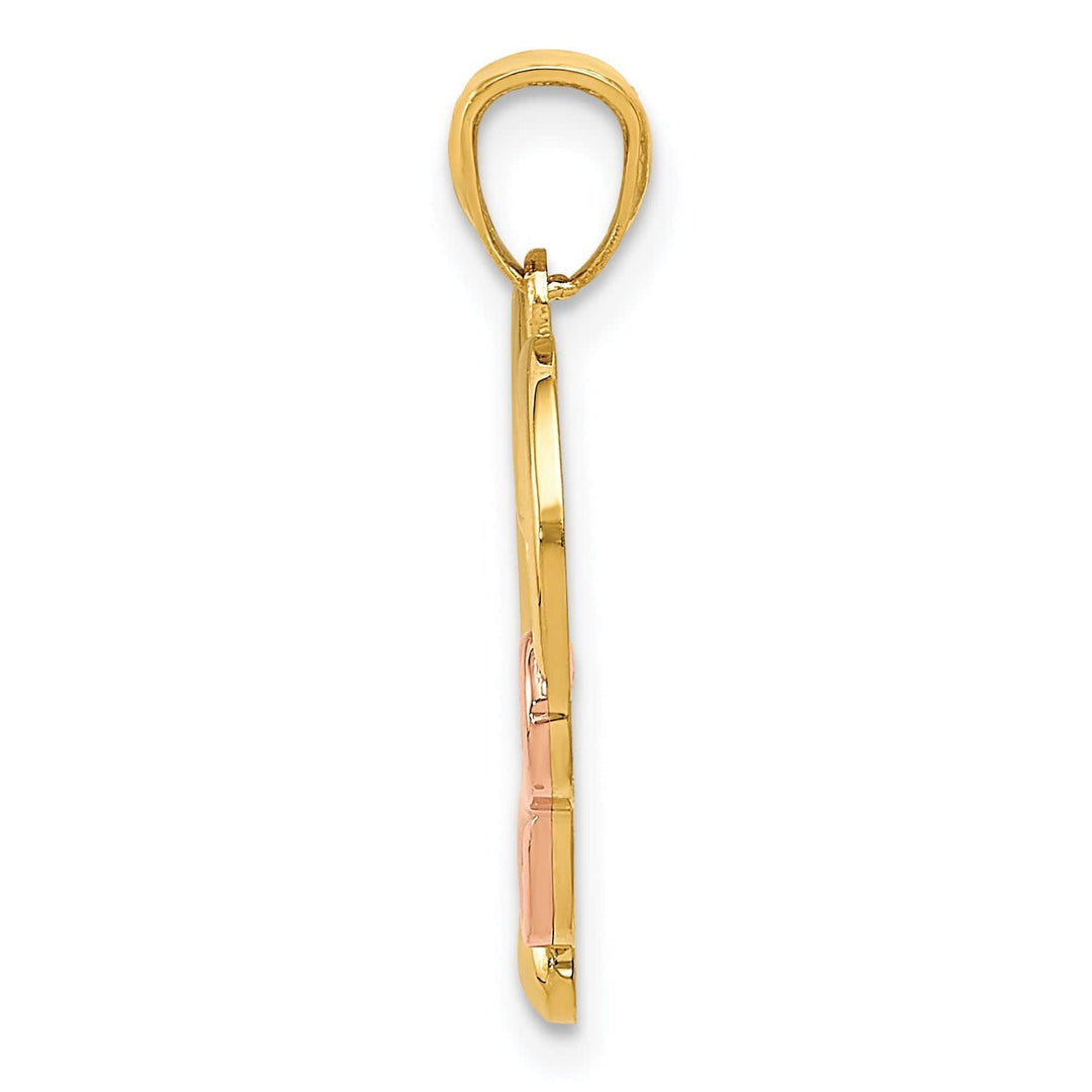 Lovely Rita's Charms & Pendants 14K Two-Tone Gold Polished Infinity Heart Pendant