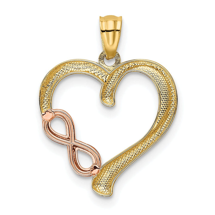 Lovely Rita's Charms & Pendants 14K Two-Tone Gold Polished Infinity Heart Pendant