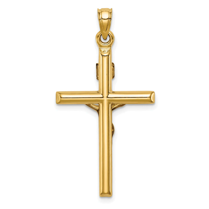 Lovely Rita's Charms & Pendants 14K Two-Tone Gold Refined Hollow INRI Cross Pendant