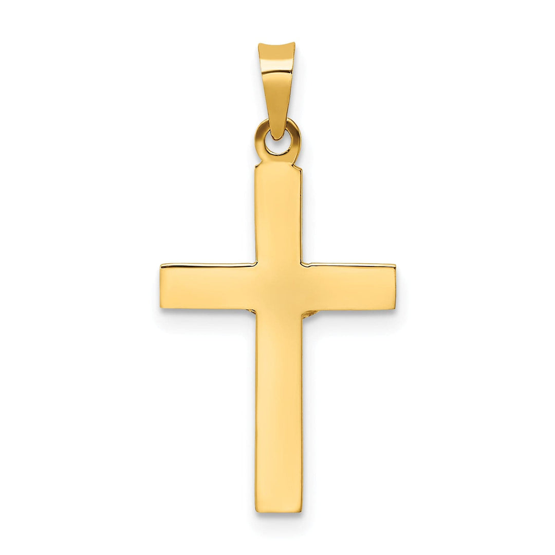 Lovely Rita's Charms & Pendants 14K Two-Tone Gold Refined Polished Solid INRI Cross Pendant