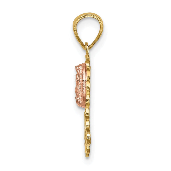 Lovely Rita's Charms & Pendants 14K Two Tone Gold Rhodium Lady of Guadalupe 15 Pendant