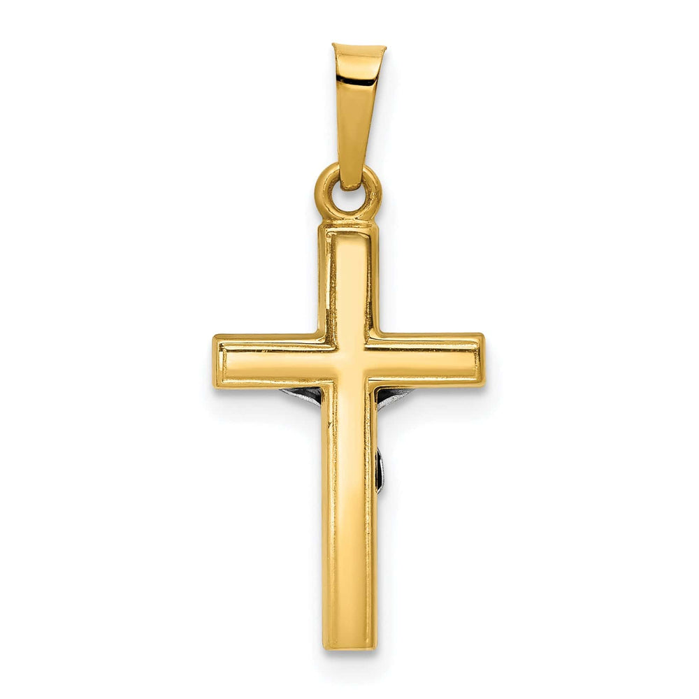 Lovely Rita's Charms & Pendants 14K Two-Tone Gold Statement Polished Inri INRI Cross Pendant