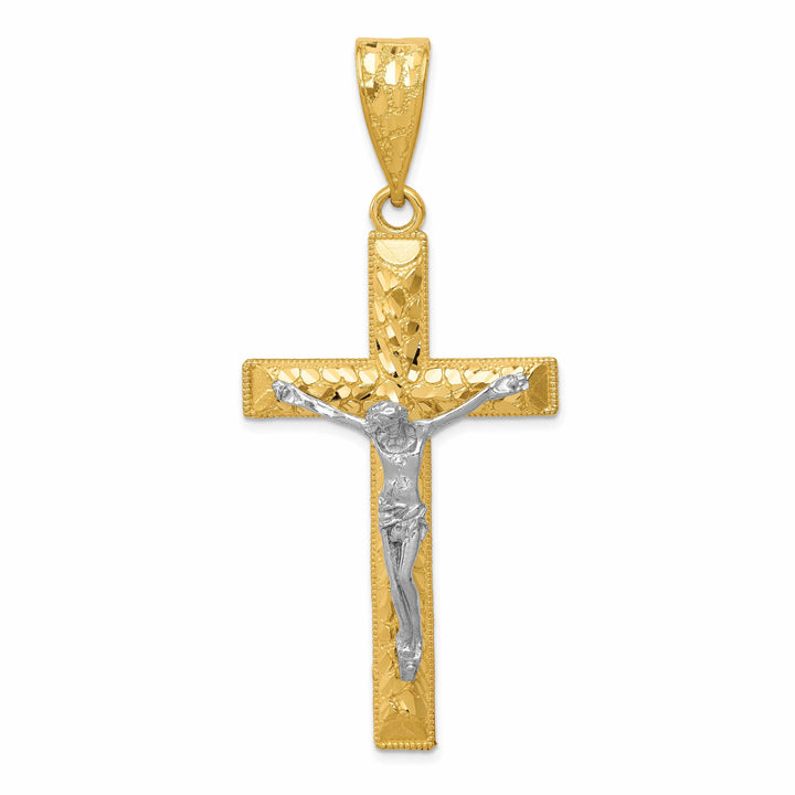 Lovely Rita's Charms & Pendants 14K Two-Tone Gold Timeless D.C Crucifix Cross Pendant