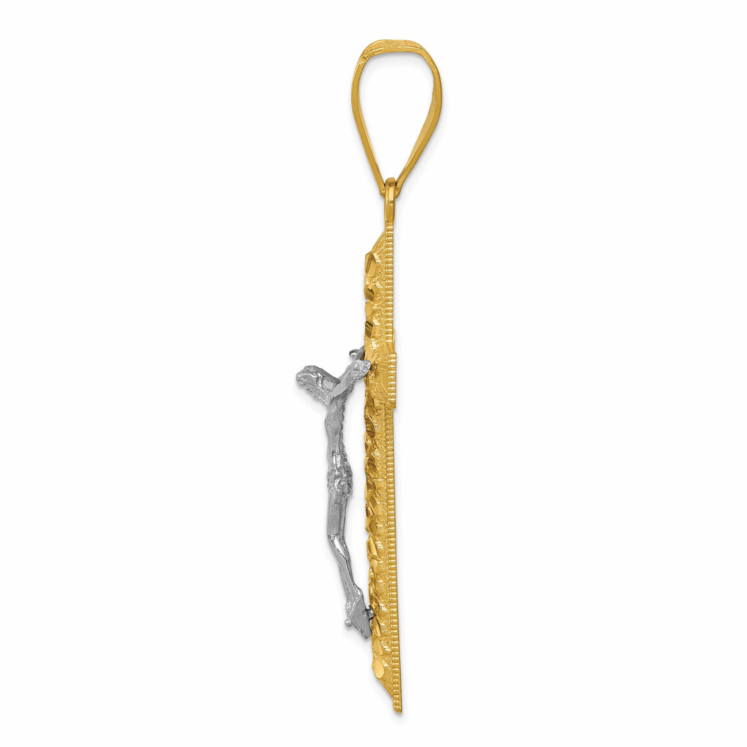 Lovely Rita's Charms & Pendants 14K Two-Tone Gold Timeless D.C Crucifix Cross Pendant