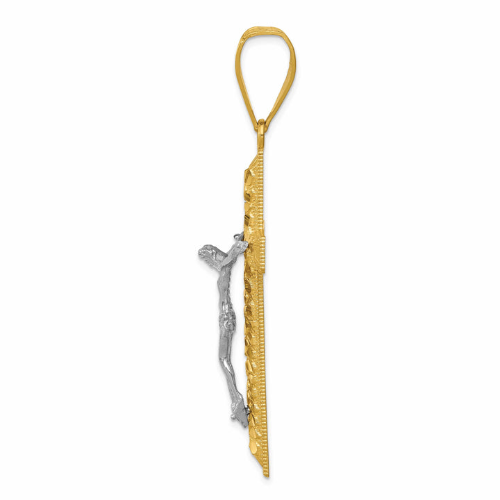 Lovely Rita's Charms & Pendants 14K Two-Tone Gold Timeless D.C Crucifix Cross Pendant