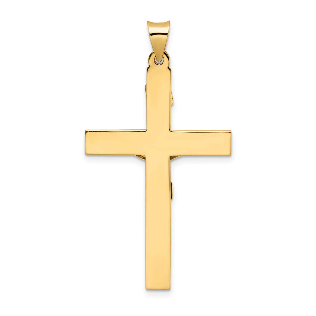 Lovely Rita's Charms & Pendants 14K Two-Tone Gold Timeless Polished Solid INRI Cross Pendant