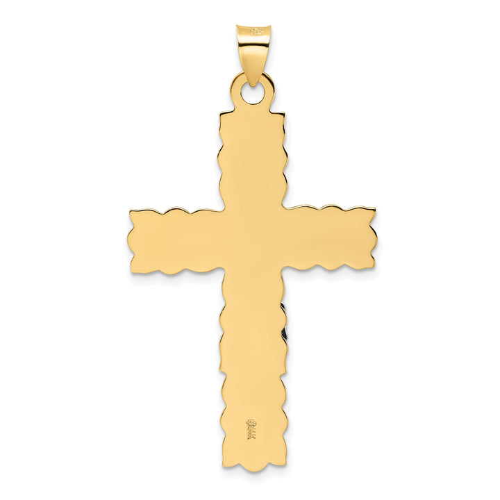 Lovely Rita's Charms & Pendants 14K Two-Tone Gold Timeless Polished Solid INRI Crucifix Cross Pendant