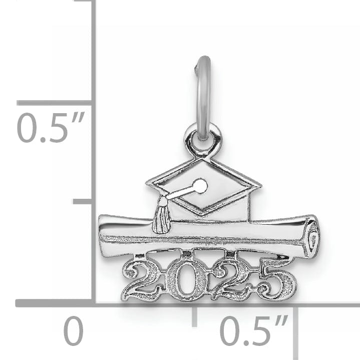 Lovely Rita's Charms & Pendants 14K White Gold 2025 Graduation Cap and Diploma Charm