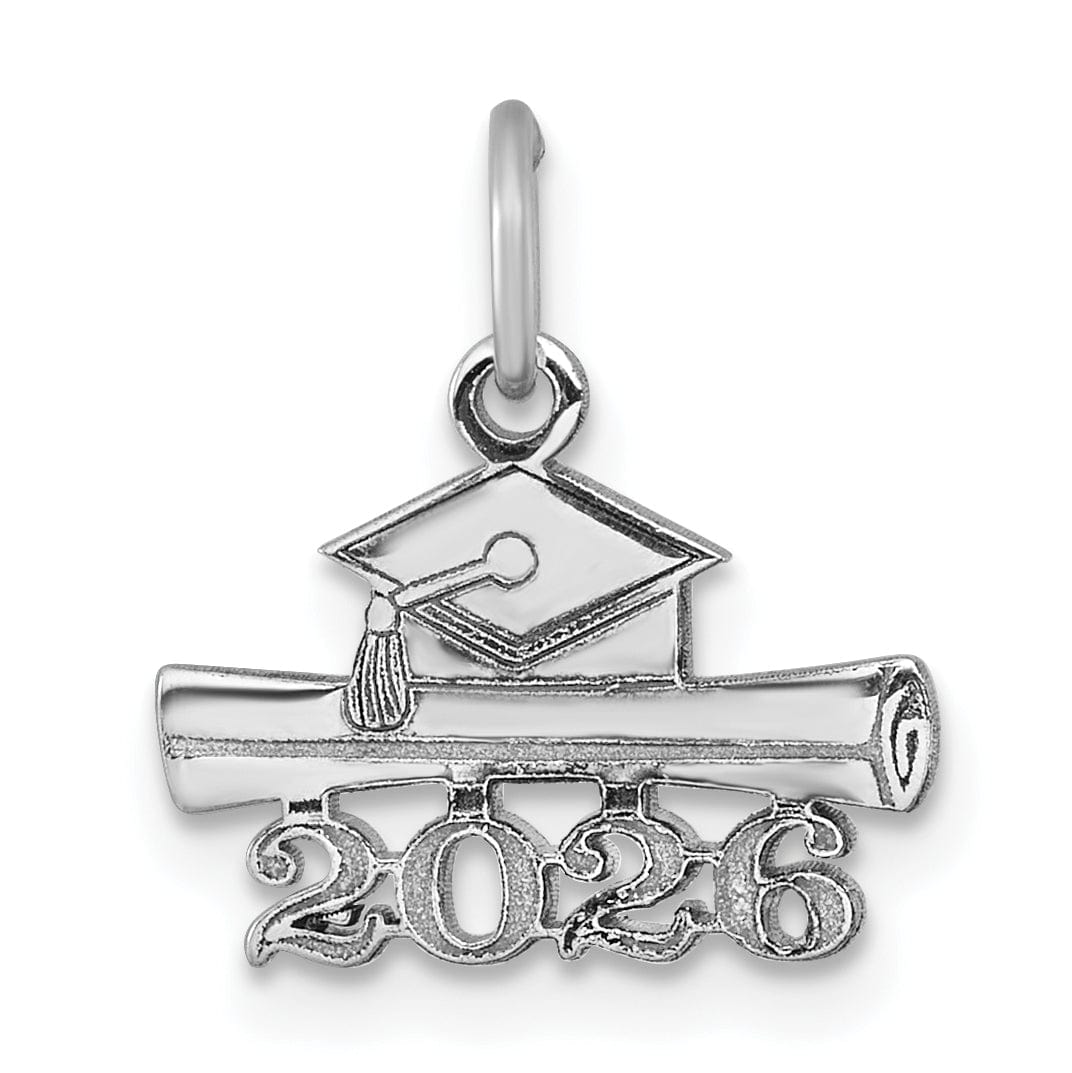 Lovely Rita's Charms & Pendants 14K White Gold 2026 Graduation Cap Diploma Charm