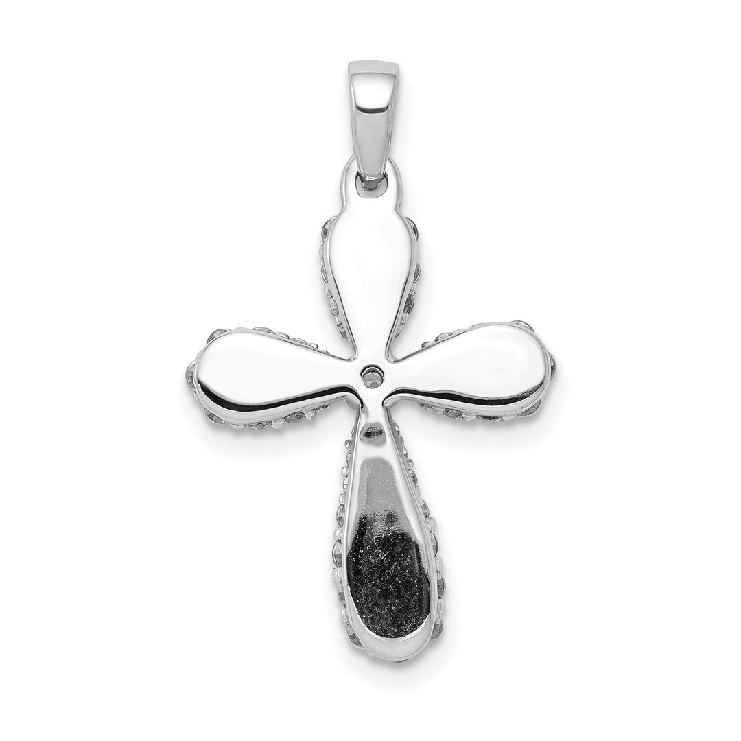 Lovely Rita's Charms & Pendants 14k White Gold 5/8 CT Diamond Fancy Design Cross Pendant