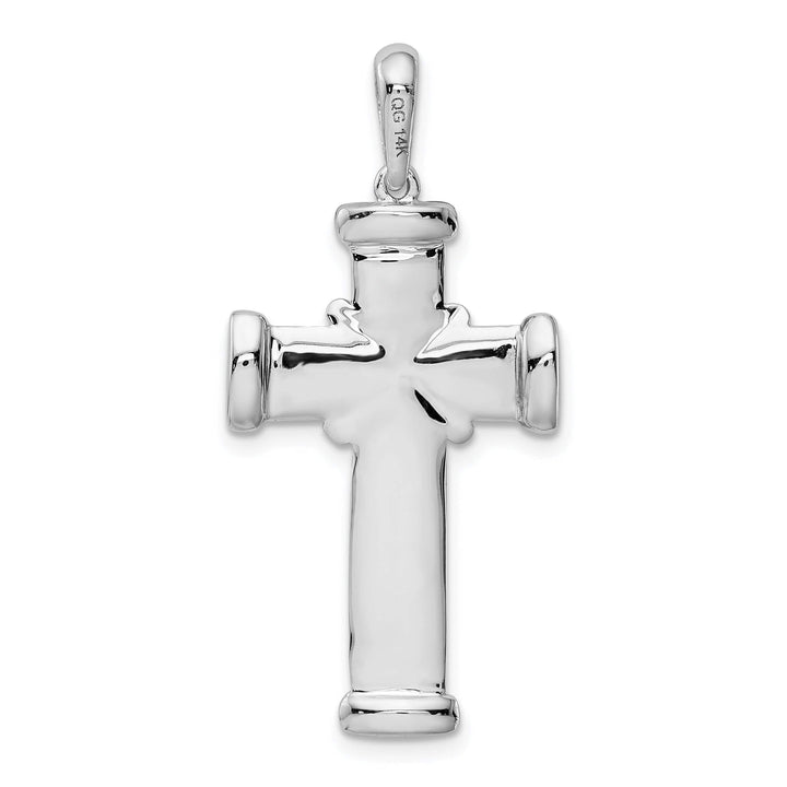 Lovely Rita's Charms & Pendants 14K White Gold Classic Center -X- Latin Cross Pendant