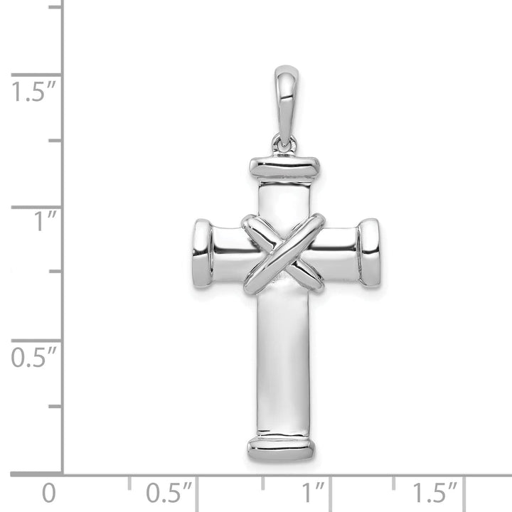Lovely Rita's Charms & Pendants 14K White Gold Classic Center -X- Latin Cross Pendant