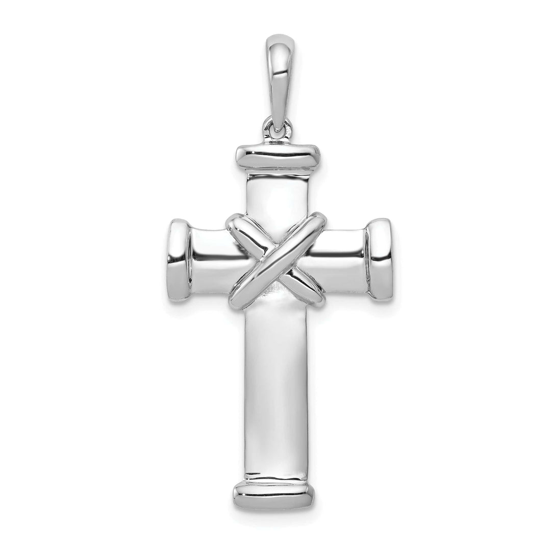 Lovely Rita's Charms & Pendants 14K White Gold Classic Center -X- Latin Cross Pendant
