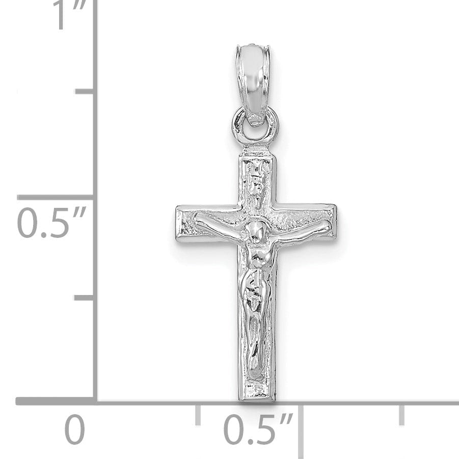 Lovely Rita's Charms & Pendants 14K White Gold Classic Crucifix Cross Pendant