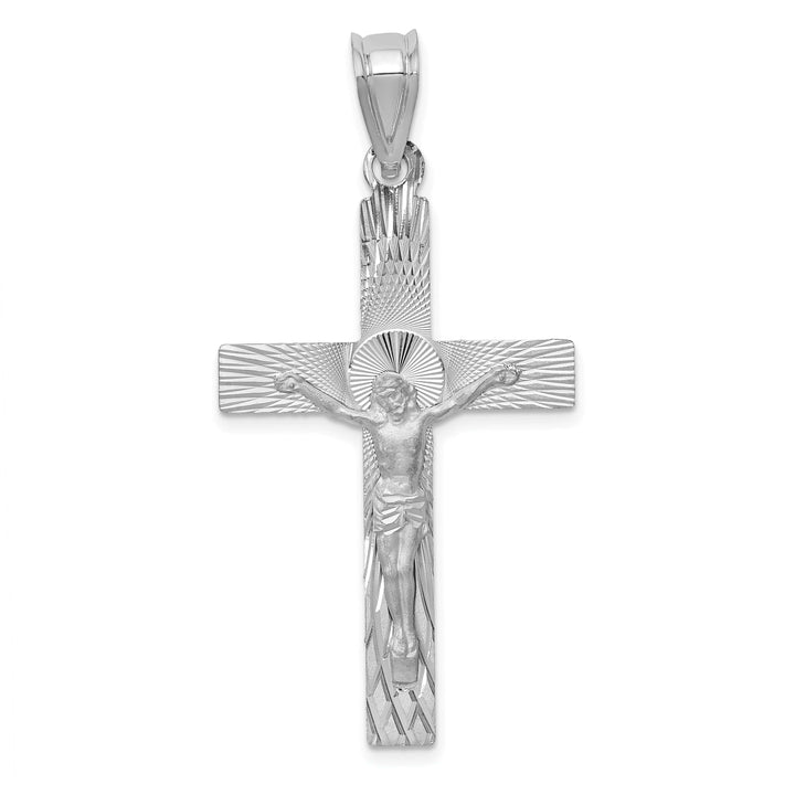 Lovely Rita's Charms & Pendants 14K White Gold Classic Crucifix Cross Pendant