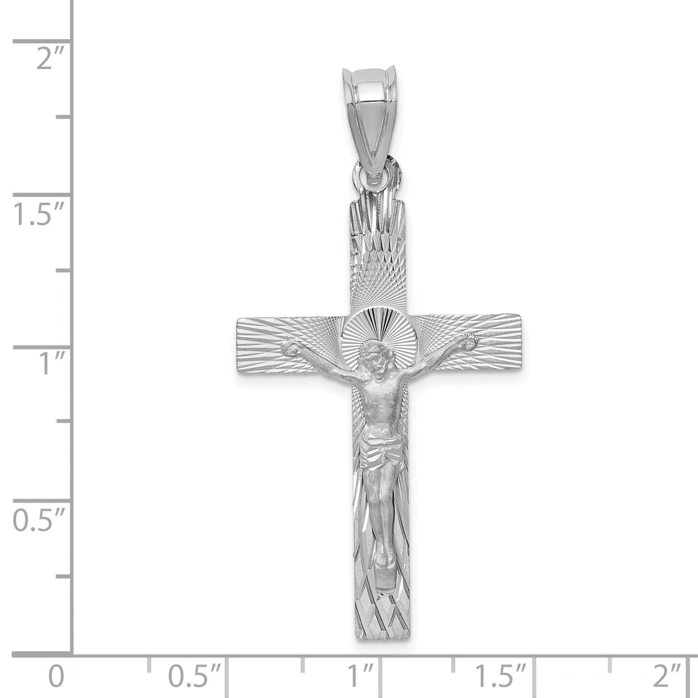 Lovely Rita's Charms & Pendants 14K White Gold Classic Crucifix Cross Pendant