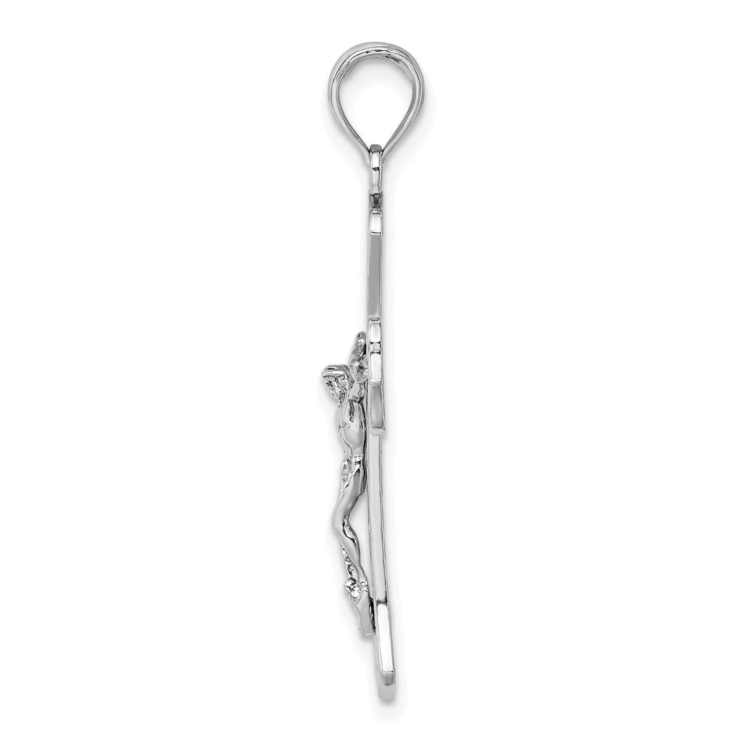 Lovely Rita's Charms & Pendants 14K White Gold Classic Crucifix Cross Pendant
