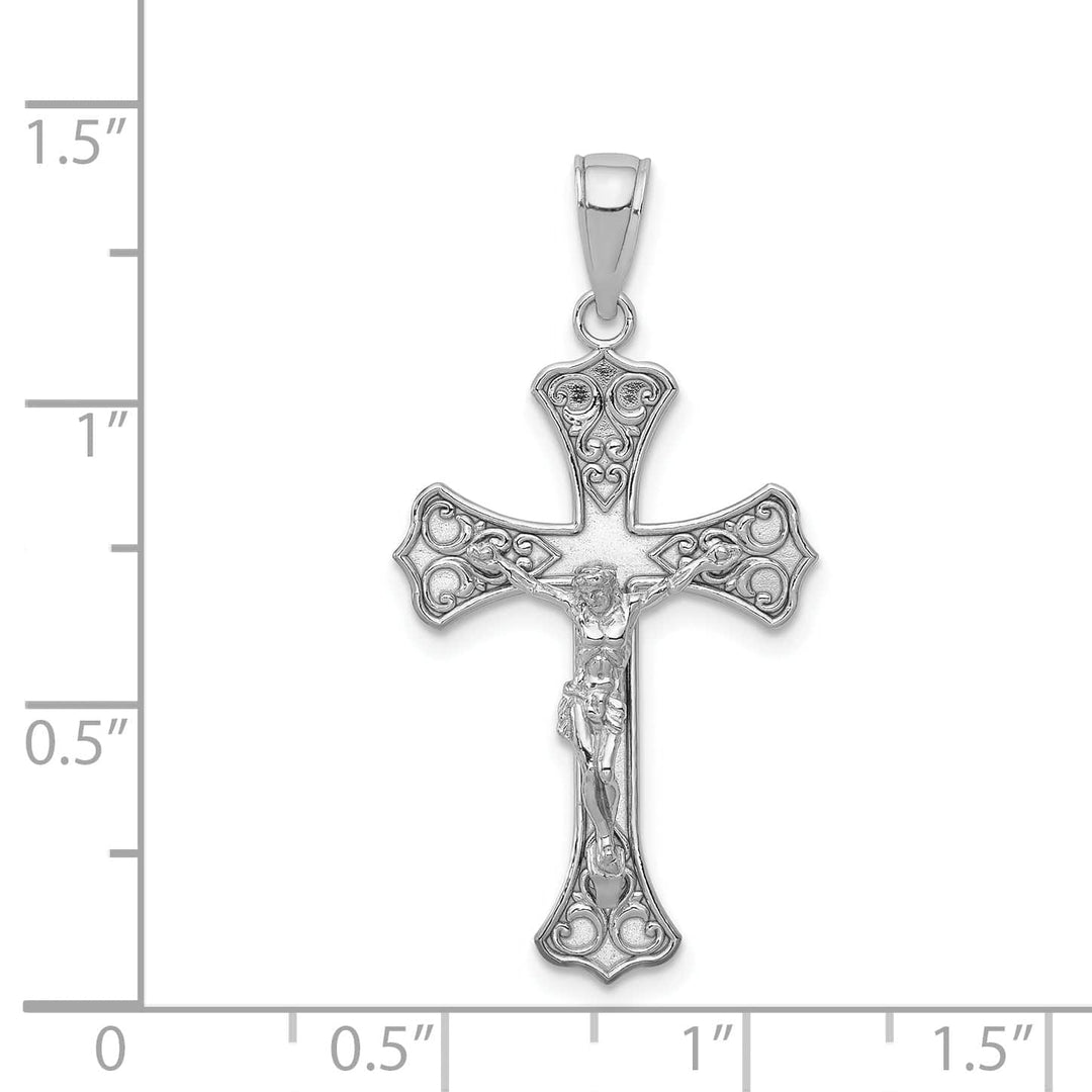 Lovely Rita's Charms & Pendants 14K White Gold Classic Crucifix Cross Pendant