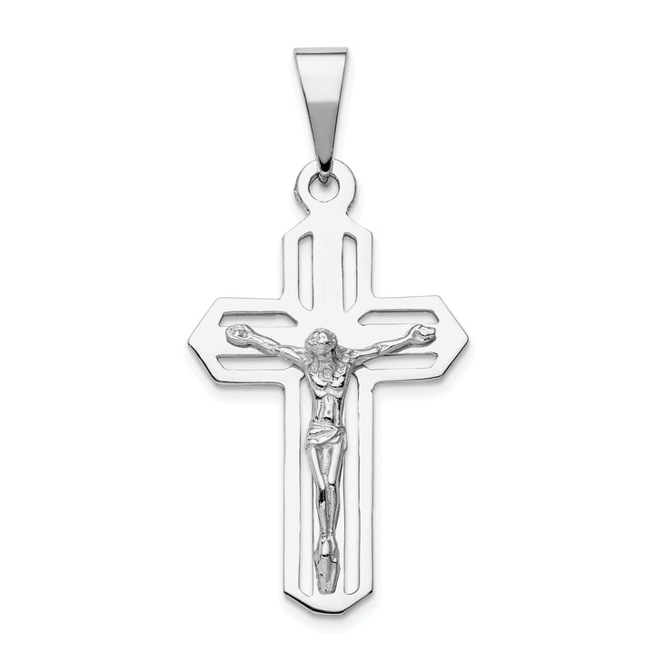 Lovely Rita's Charms & Pendants 14K White Gold Classic Cut-out Crucifix Cross Pendant