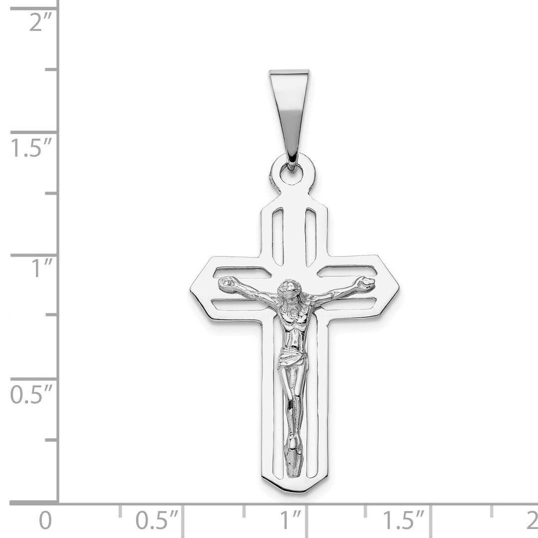 Lovely Rita's Charms & Pendants 14K White Gold Classic Cut-out Crucifix Cross Pendant