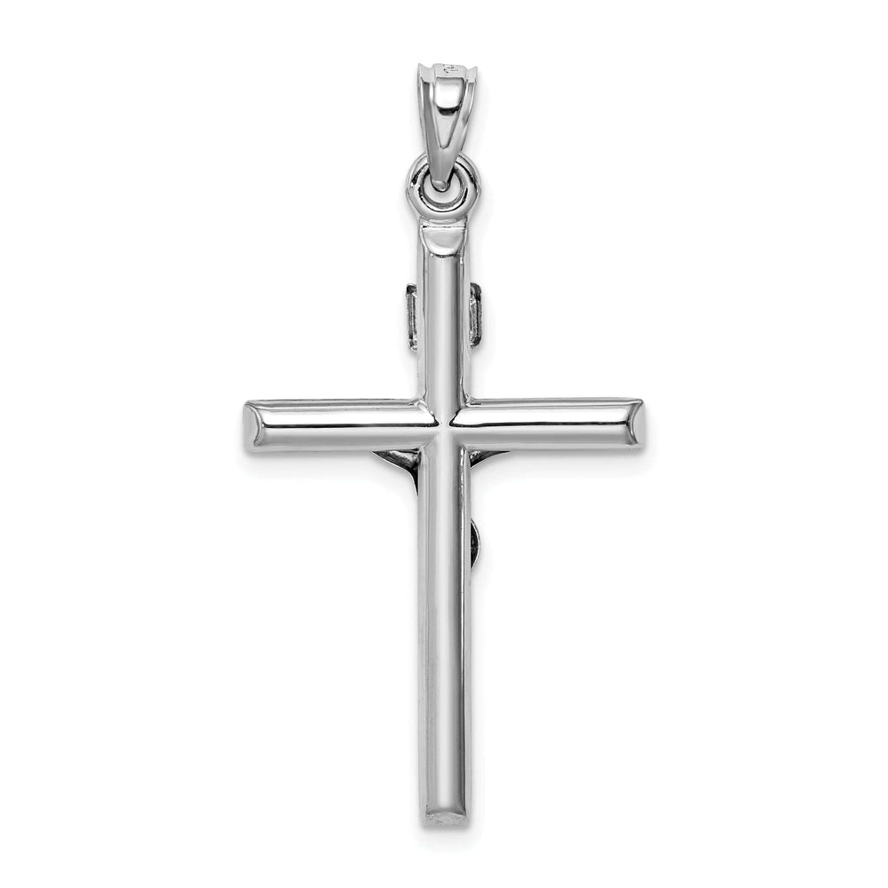 Lovely Rita's Charms & Pendants 14K White Gold Classic Hollow INRI Cross Pendant