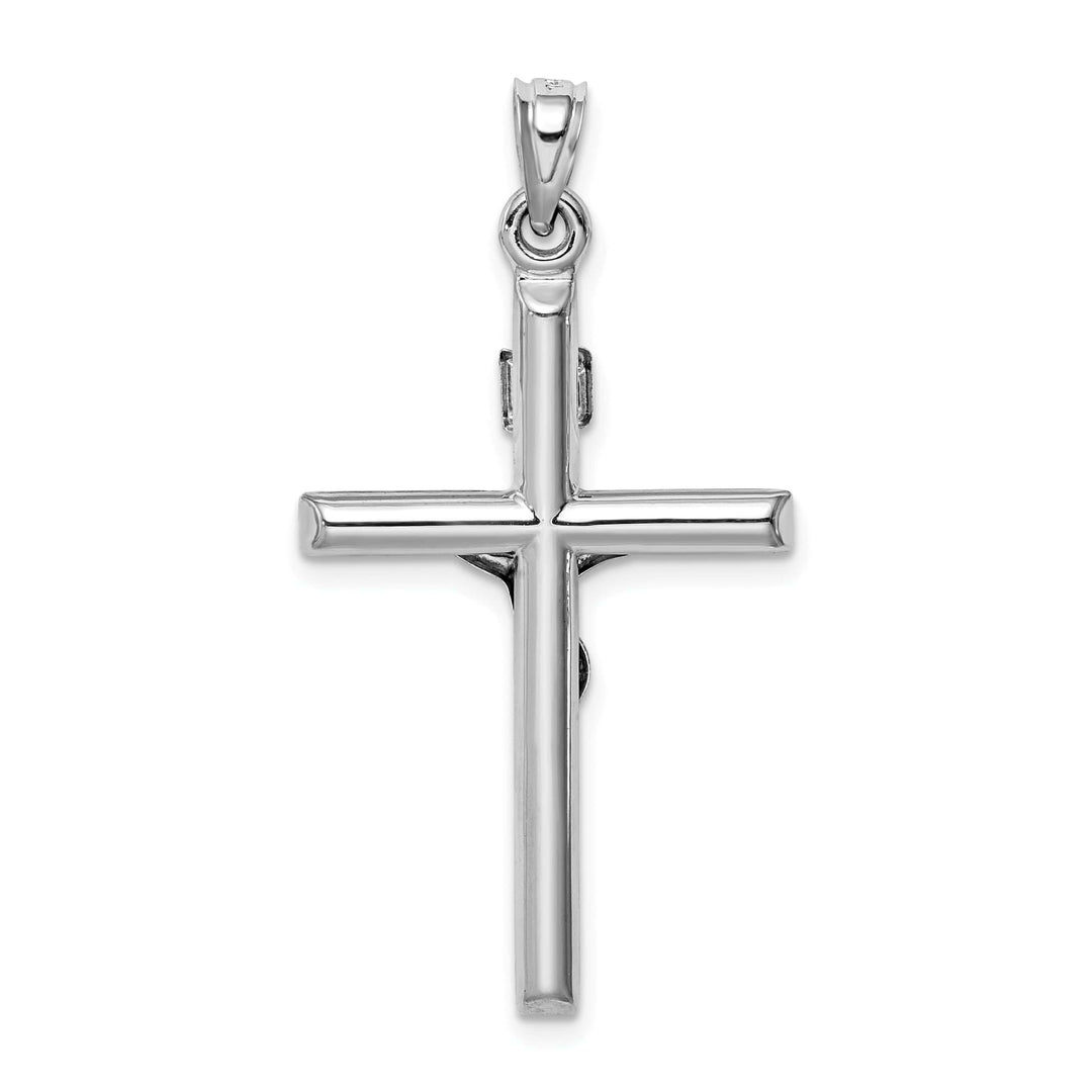 Lovely Rita's Charms & Pendants 14K White Gold Classic Hollow INRI Cross Pendant