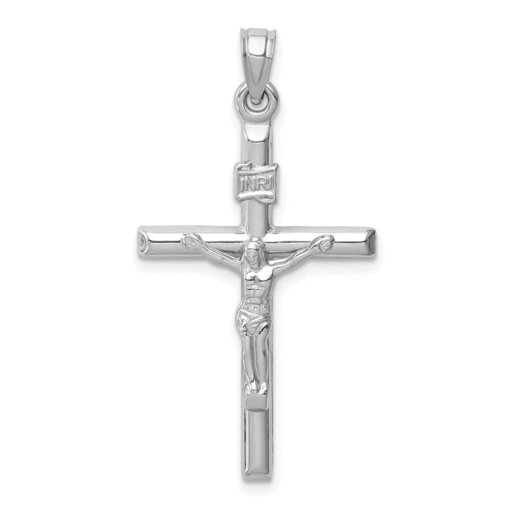 Lovely Rita's Charms & Pendants 14K White Gold Classic Hollow INRI Cross Pendant