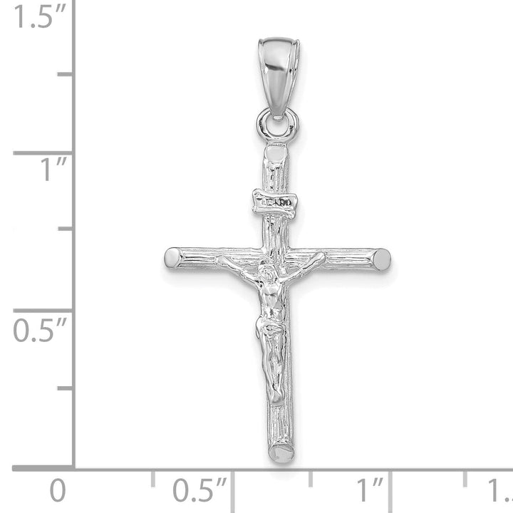 Lovely Rita's Charms & Pendants 14K White Gold Classic INRI Cross Pendant