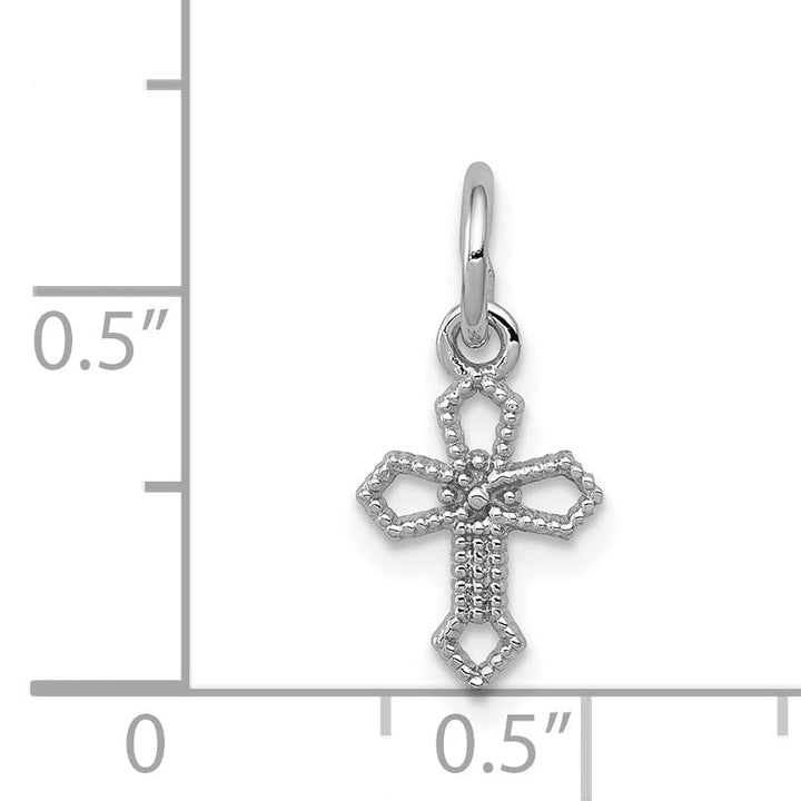 Lovely Rita's Charms & Pendants 14K White Gold Classic Passion Cross Pendant