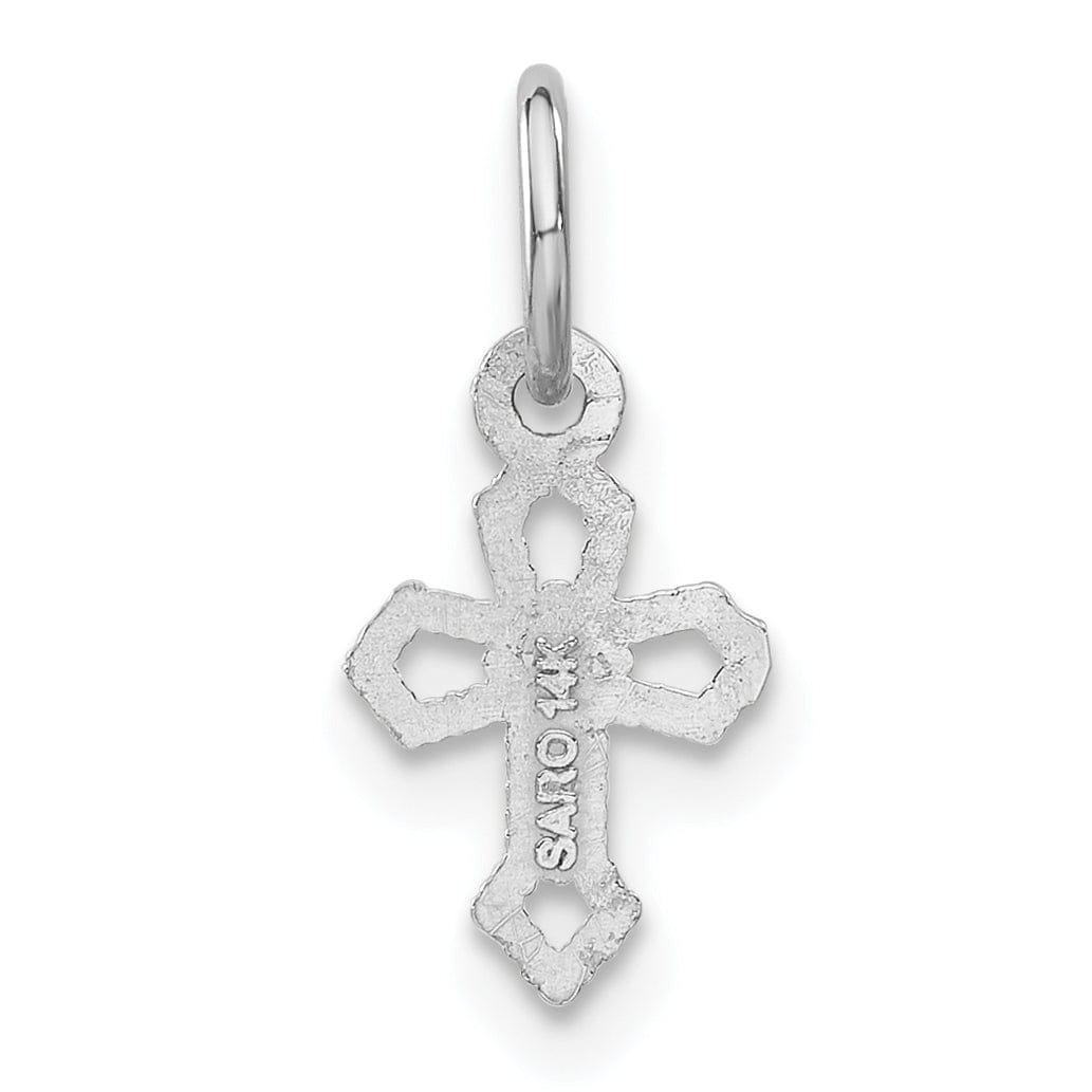 Lovely Rita's Charms & Pendants 14K White Gold Classic Passion Cross Pendant