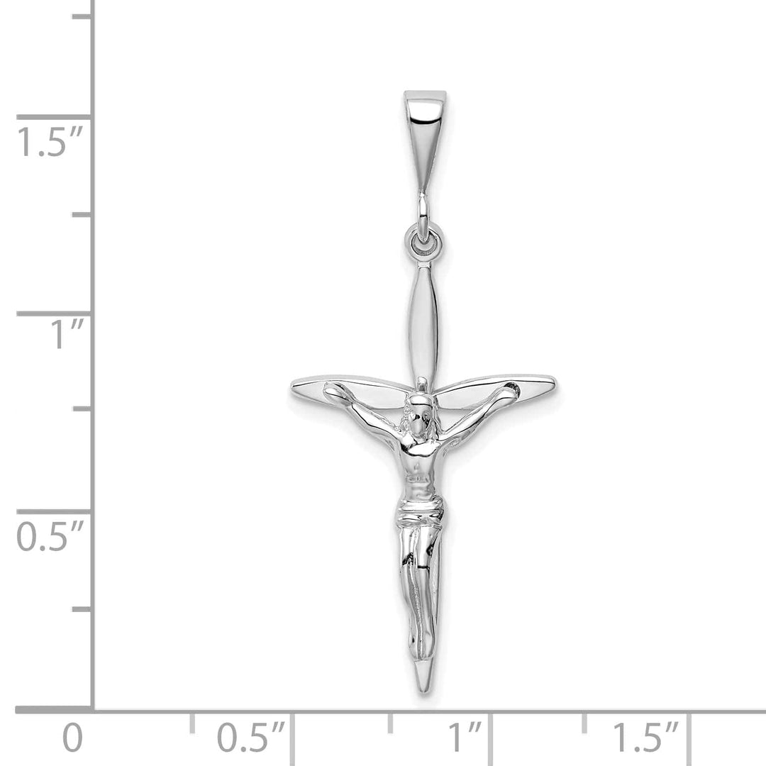 Lovely Rita's Charms & Pendants 14K White Gold Classic Passion Crucifix Cross Pendant