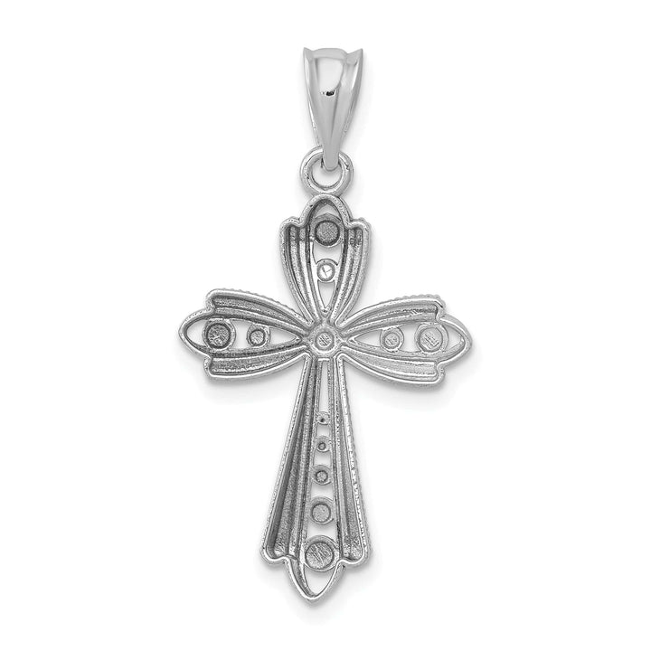 Lovely Rita's Charms & Pendants 14K White Gold Classic Polished D.C Fancy Filigree Cross Pendant