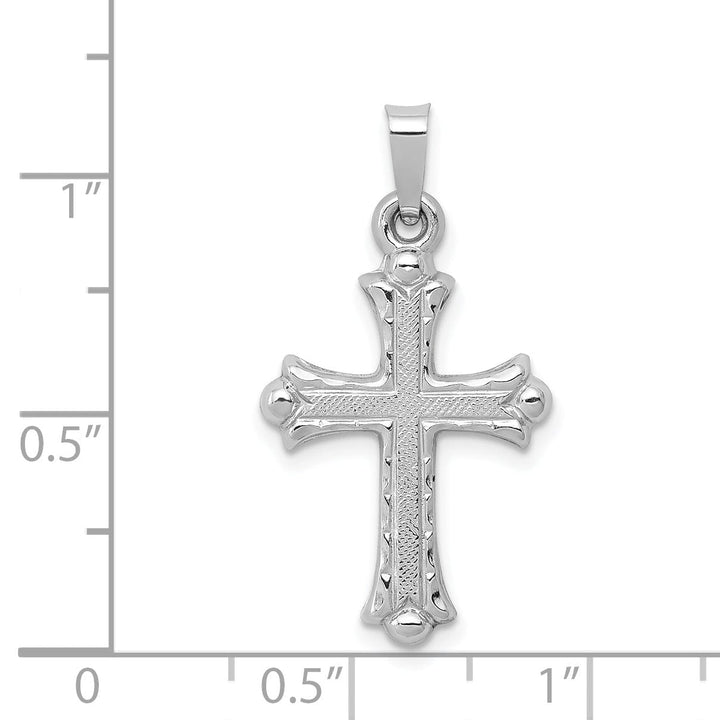 Lovely Rita's Charms & Pendants 14K White Gold Classic & Polished Fleur de Lis Cross Pendant