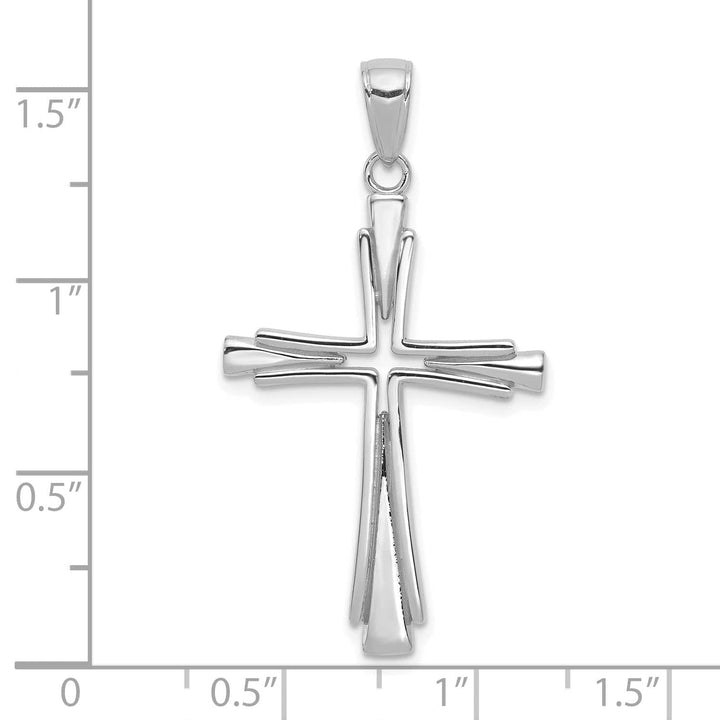 Lovely Rita's Charms & Pendants 14K White Gold Classic Polished Solid Latin Cross Pendant