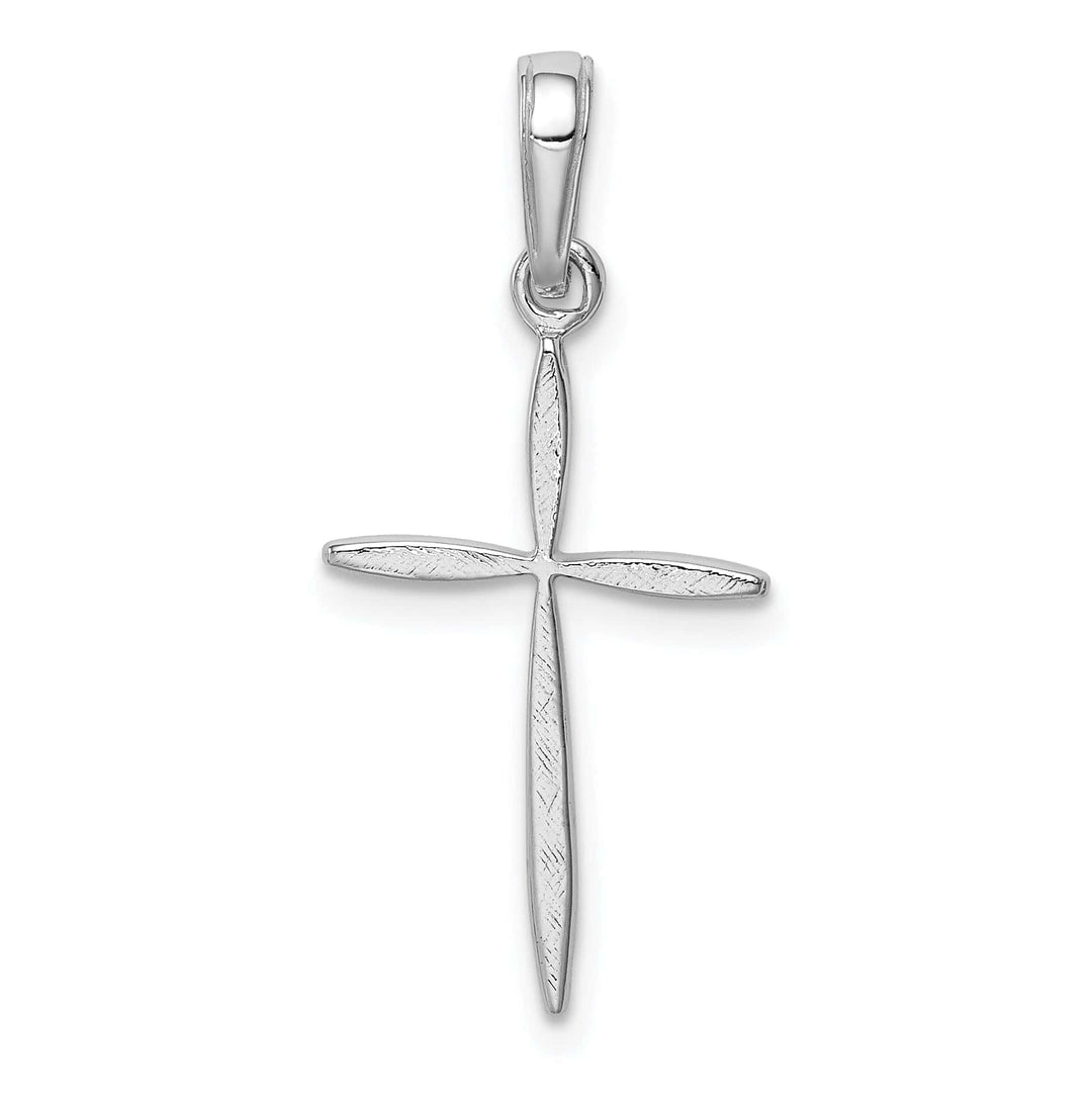 Lovely Rita's Charms & Pendants 14K White Gold Classic Polished Tapered Ends Passion Cross Pendant