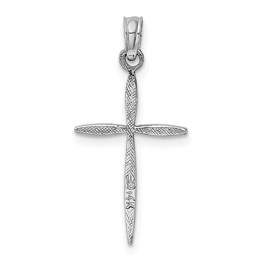 Lovely Rita's Charms & Pendants 14K White Gold Classic Polished Tapered Ends Passion Cross Pendant