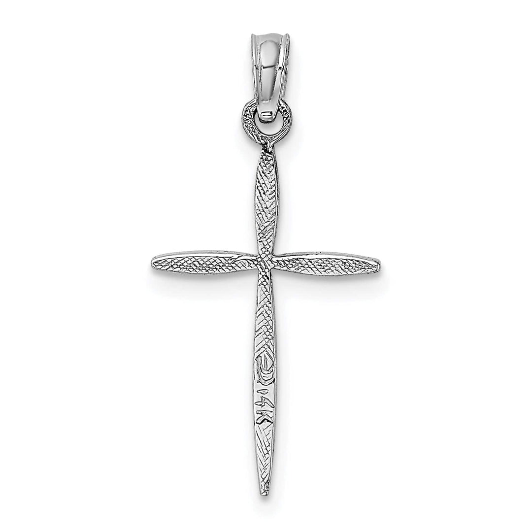 Lovely Rita's Charms & Pendants 14K White Gold Classic Polished Tapered Ends Passion Cross Pendant