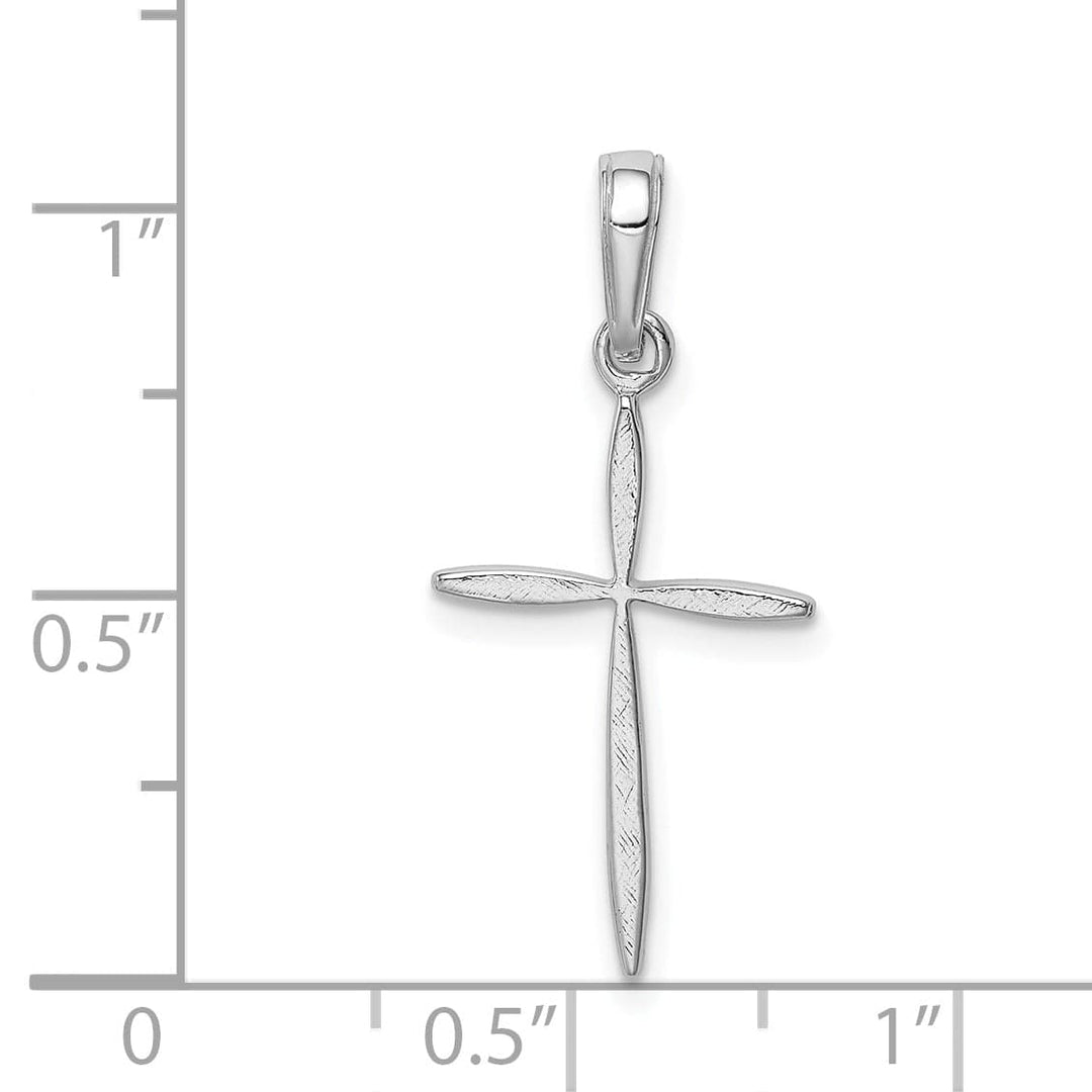 Lovely Rita's Charms & Pendants 14K White Gold Classic Polished Tapered Ends Passion Cross Pendant