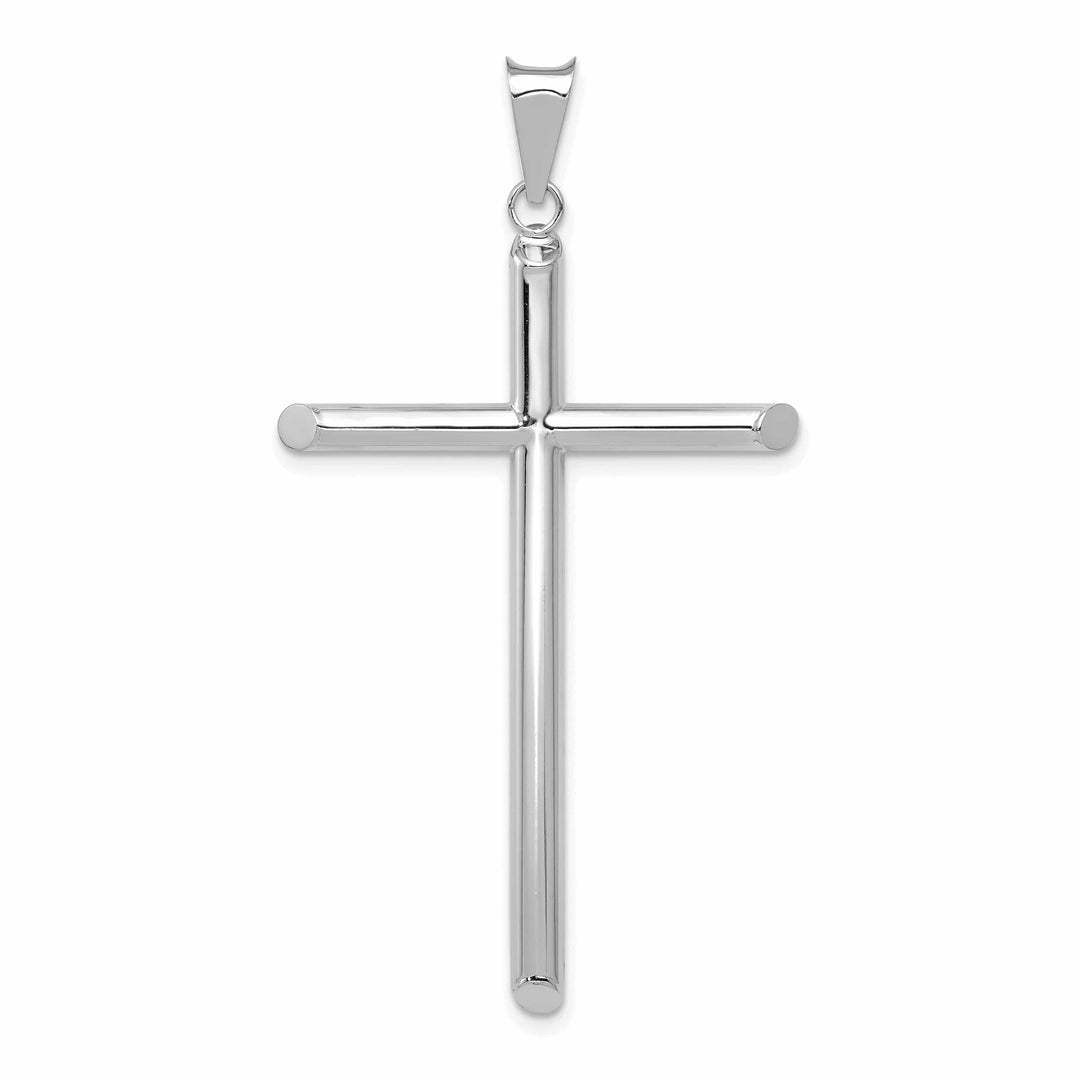 Lovely Rita's Charms & Pendants 14K White Gold Classic Polished Tube Hollow Latin Cross Pendant