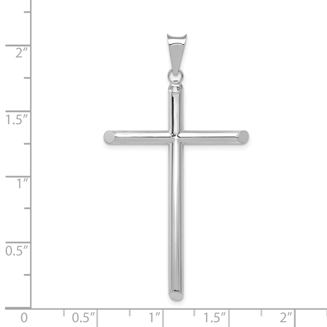 Lovely Rita's Charms & Pendants 14K White Gold Classic Polished Tube Hollow Latin Cross Pendant