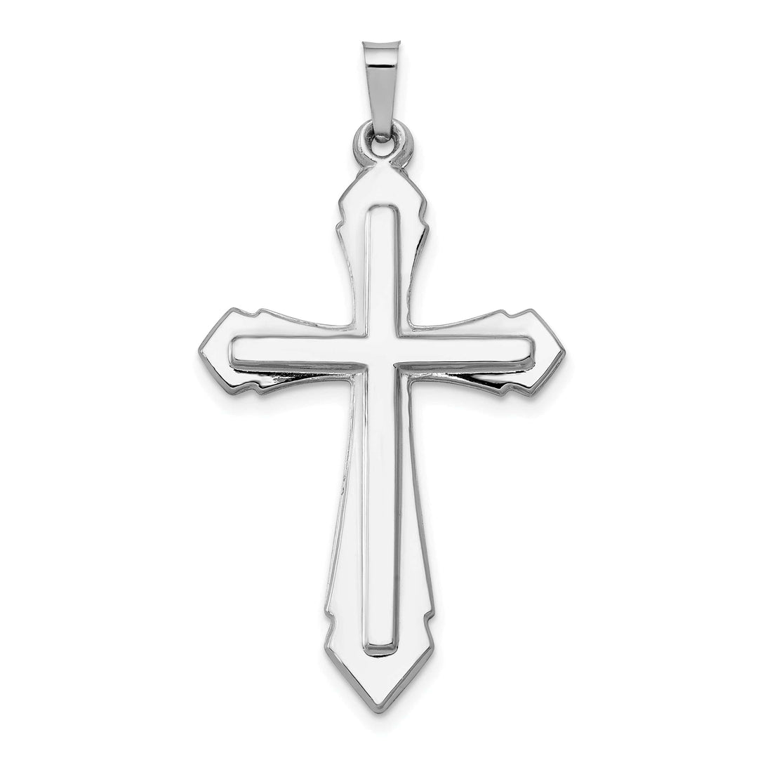 Lovely Rita's Charms & Pendants 14K White Gold Classic & Satin Passion Cross Pendant