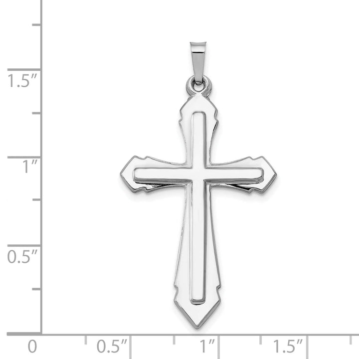 Lovely Rita's Charms & Pendants 14K White Gold Classic & Satin Passion Cross Pendant