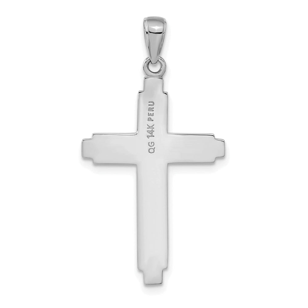 Lovely Rita's Charms & Pendants 14K White Gold Classic Solid Latin Cross Pendant