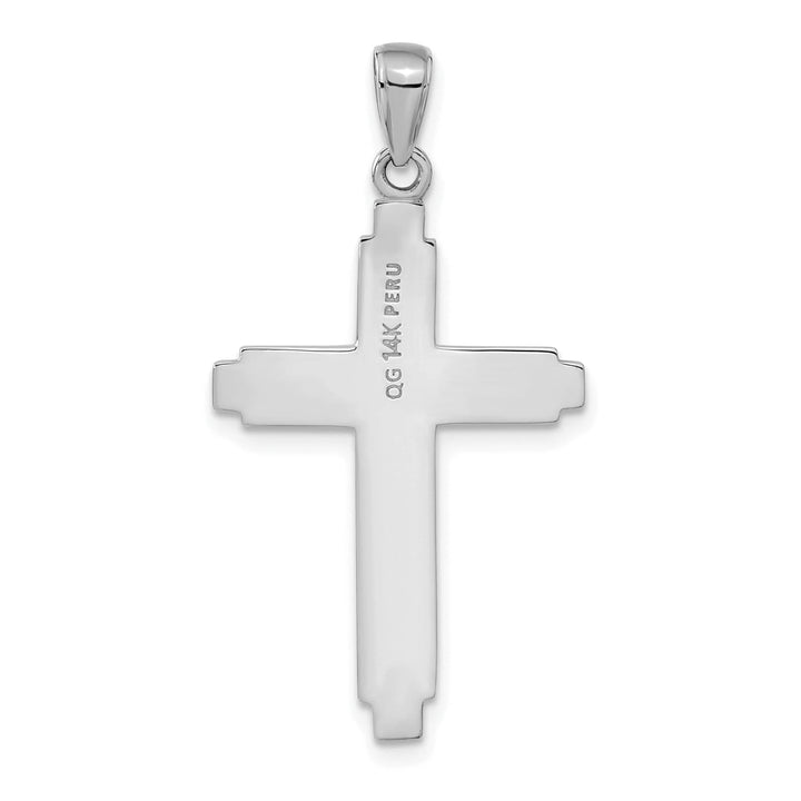 Lovely Rita's Charms & Pendants 14K White Gold Classic Solid Latin Cross Pendant